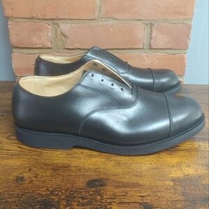 Canada West black leather cap toe oxford service shoes size 11.5-12 F (Wide) New